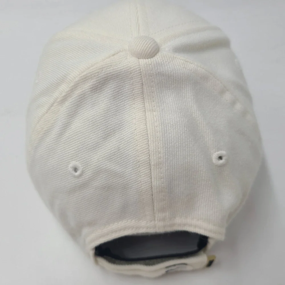 Nike Hat Adjustable Cream Black Swoosh Logo Casual Sports Cap Wool Blend Men